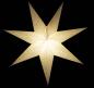 Preview: Baby Meteor Silvercrash white  - Foldable glowing Paperstar with 7 points, 40 cm